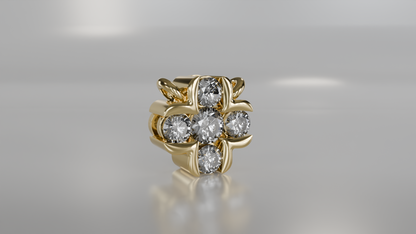 Divine Spark: Diamond Cross Charm