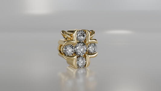 Divine Spark: Diamond Cross Charm