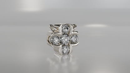 Divine Spark: Diamond Cross Charm