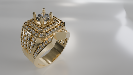 Royal Crest: Men's Diamond Statement Ring