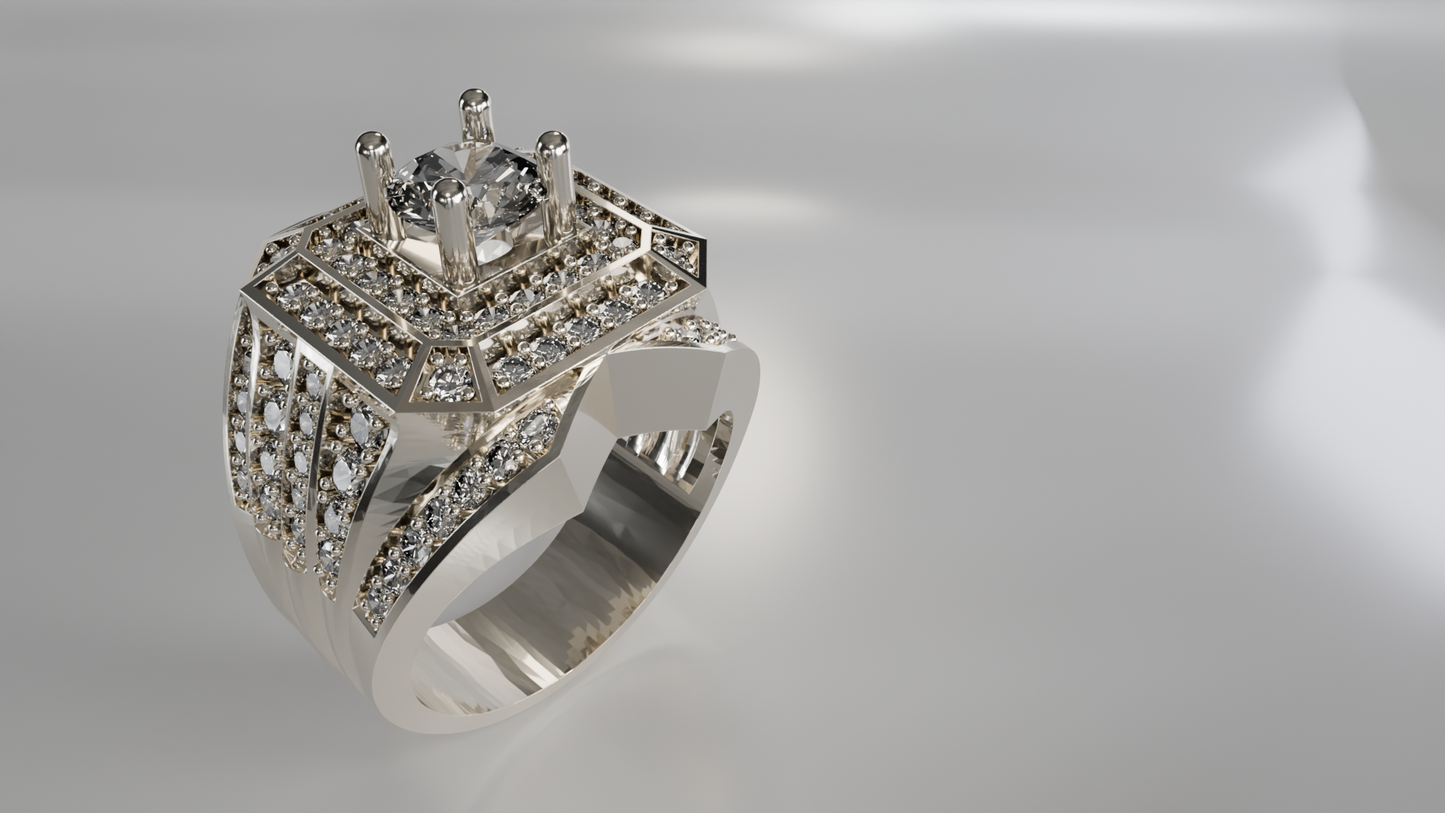 Royal Crest: Men's Diamond Statement Ring