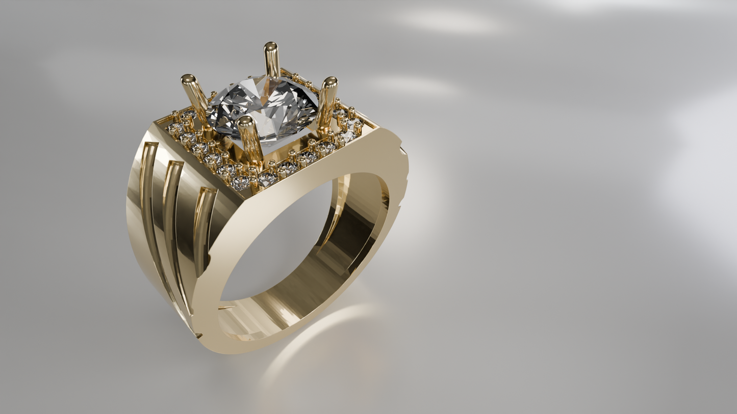 Modern Icon: Men's Diamond Accent Ring