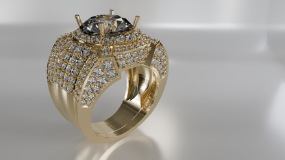 Grand Majesty: Diamond Pavé Ring
