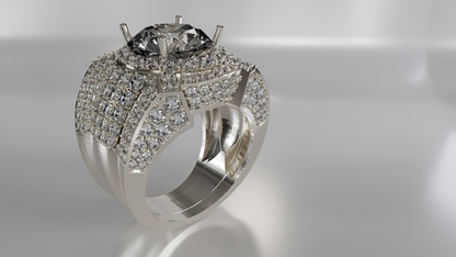 Grand Majesty: Diamond Pavé Ring
