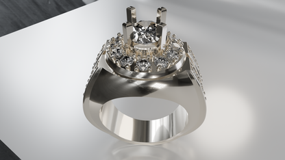 Celestial Crown: Men's Diamond Statement Ring