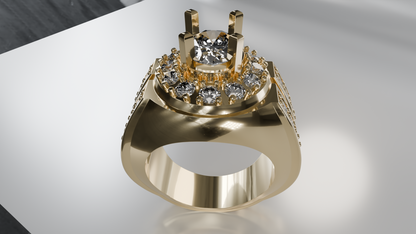 Celestial Crown: Men's Diamond Statement Ring