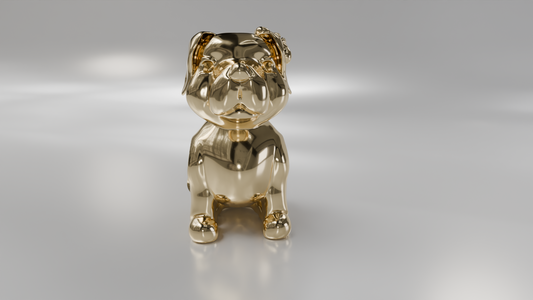 Sculptural Bulldog Charm