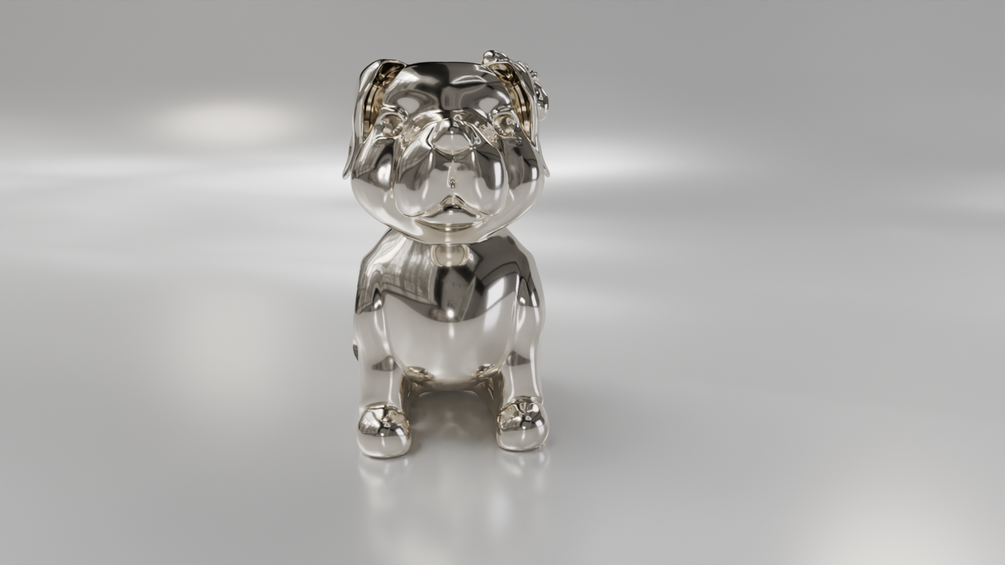 Sculptural Bulldog Charm