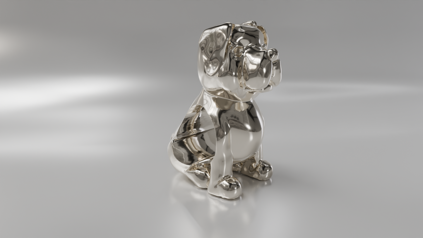 Sculptural Bulldog Charm