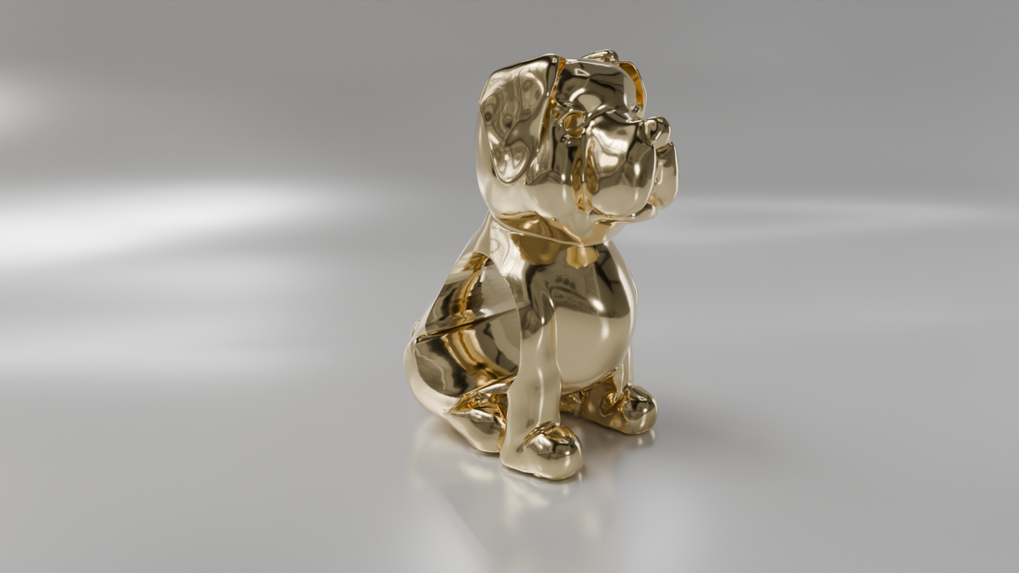 Sculptural Bulldog Charm