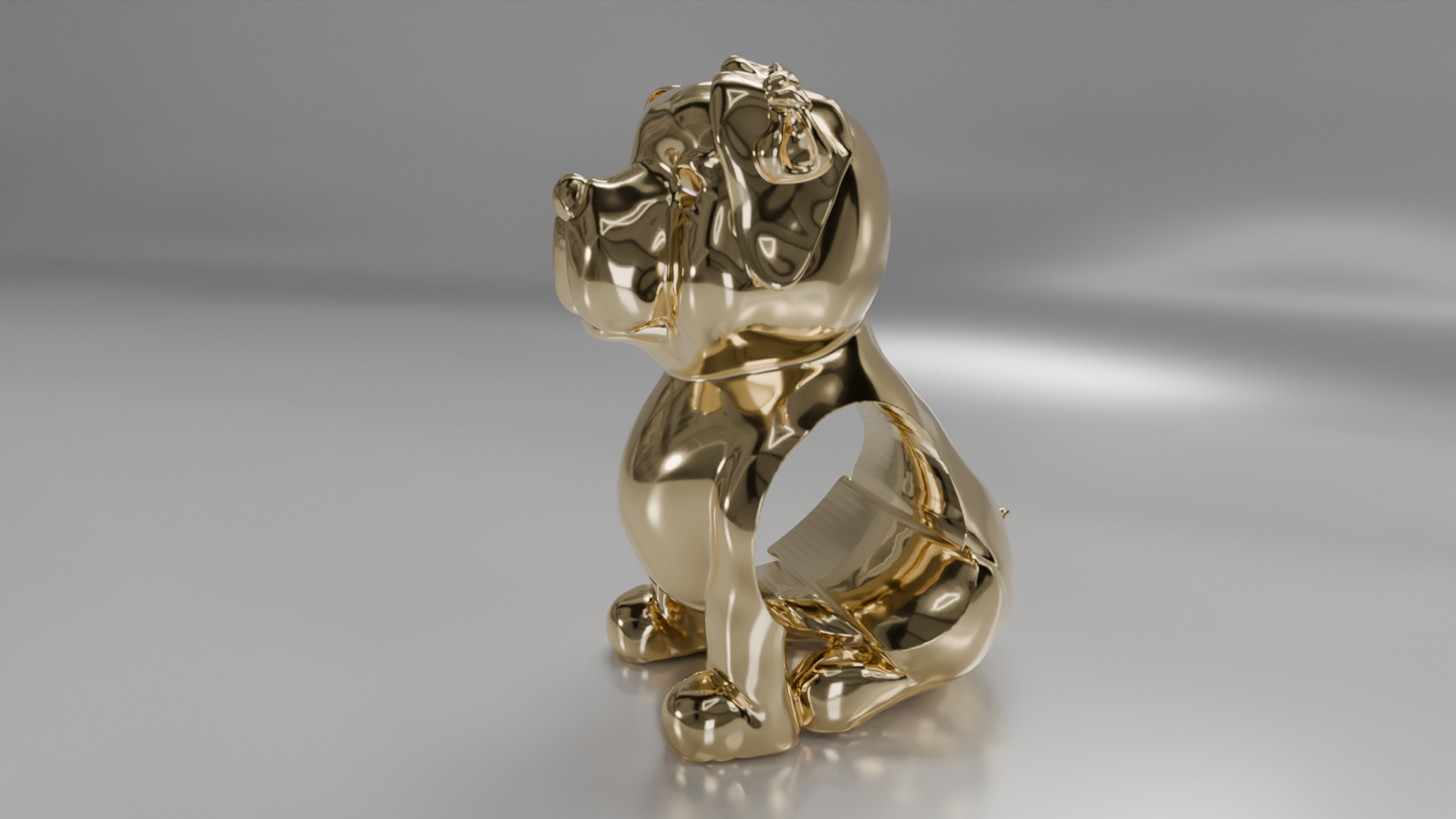 Sculptural Bulldog Charm
