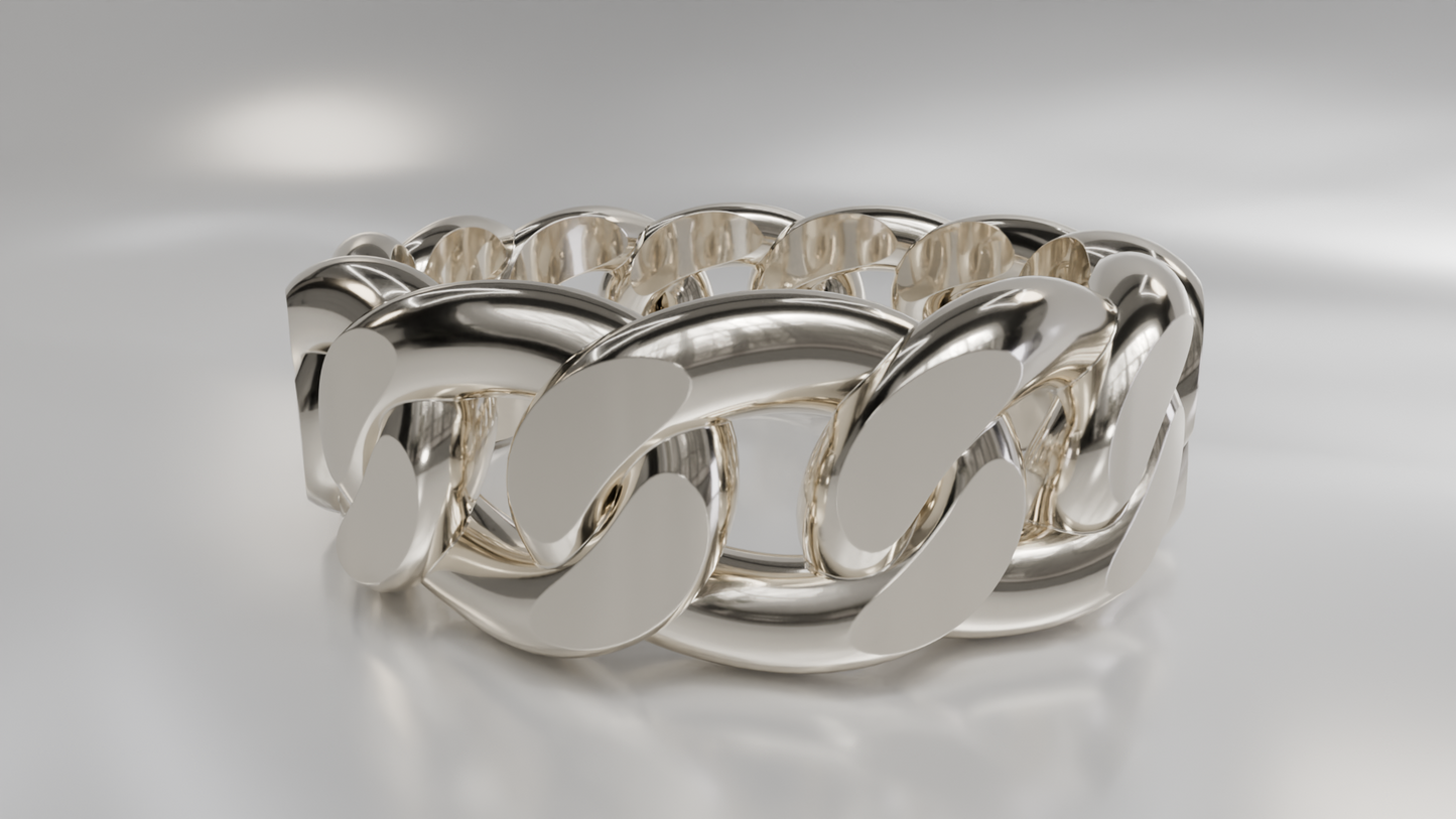 Chunky Link Ring in Gold