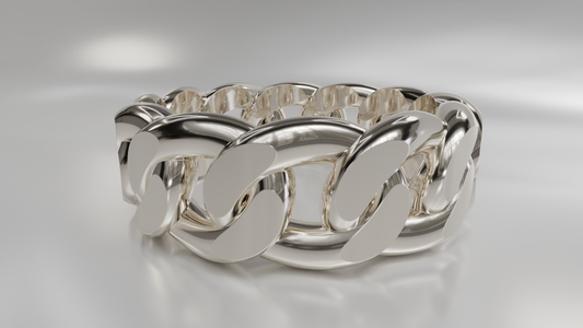 Chunky Link Ring in Gold