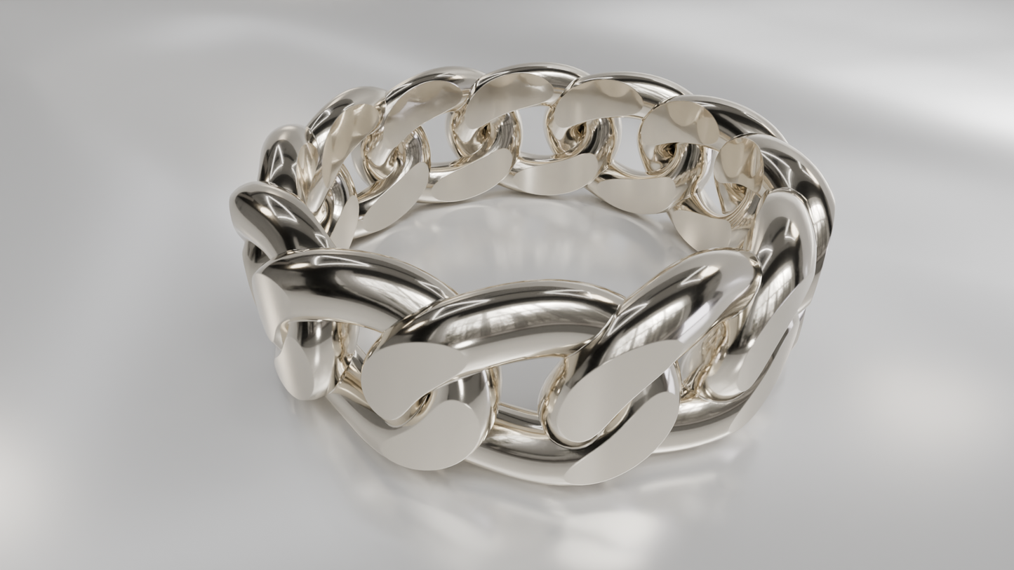 Chunky Link Ring in Gold