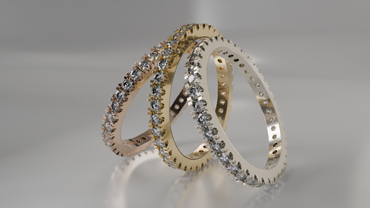 Delicate Diamond Eternity Bands