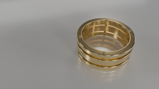 Modern Multi-Band Statement Ring