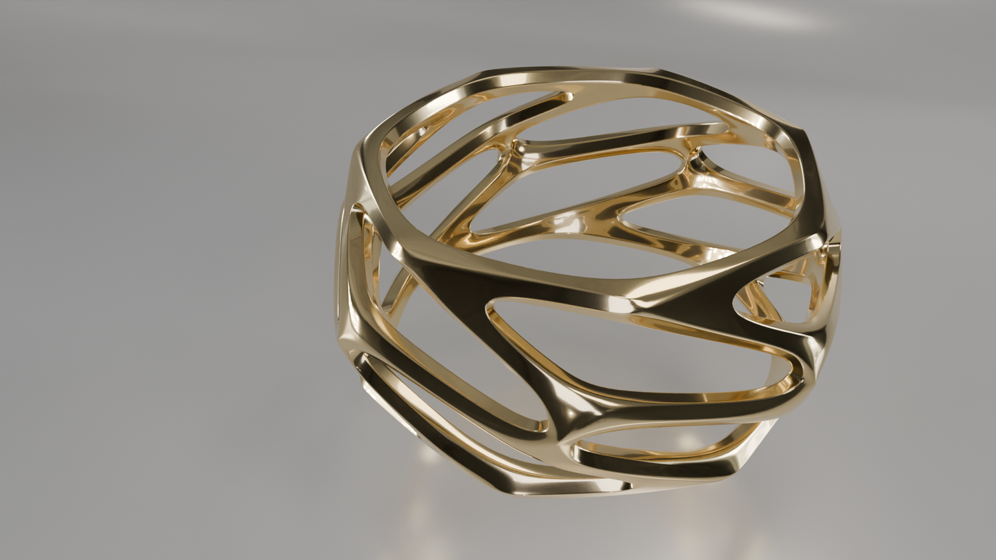 Sculptural Openwork Statement Ring