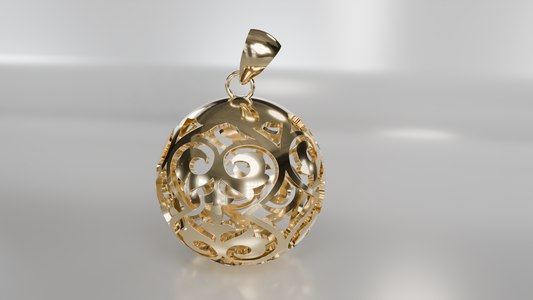 Delicate Openwork Filigree Pendant