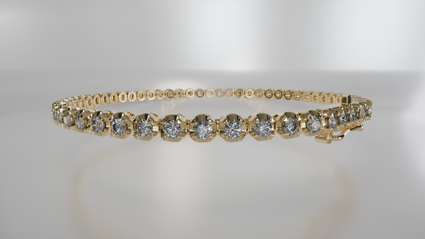 Celestial Spark: Diamond Tennis Bracelet