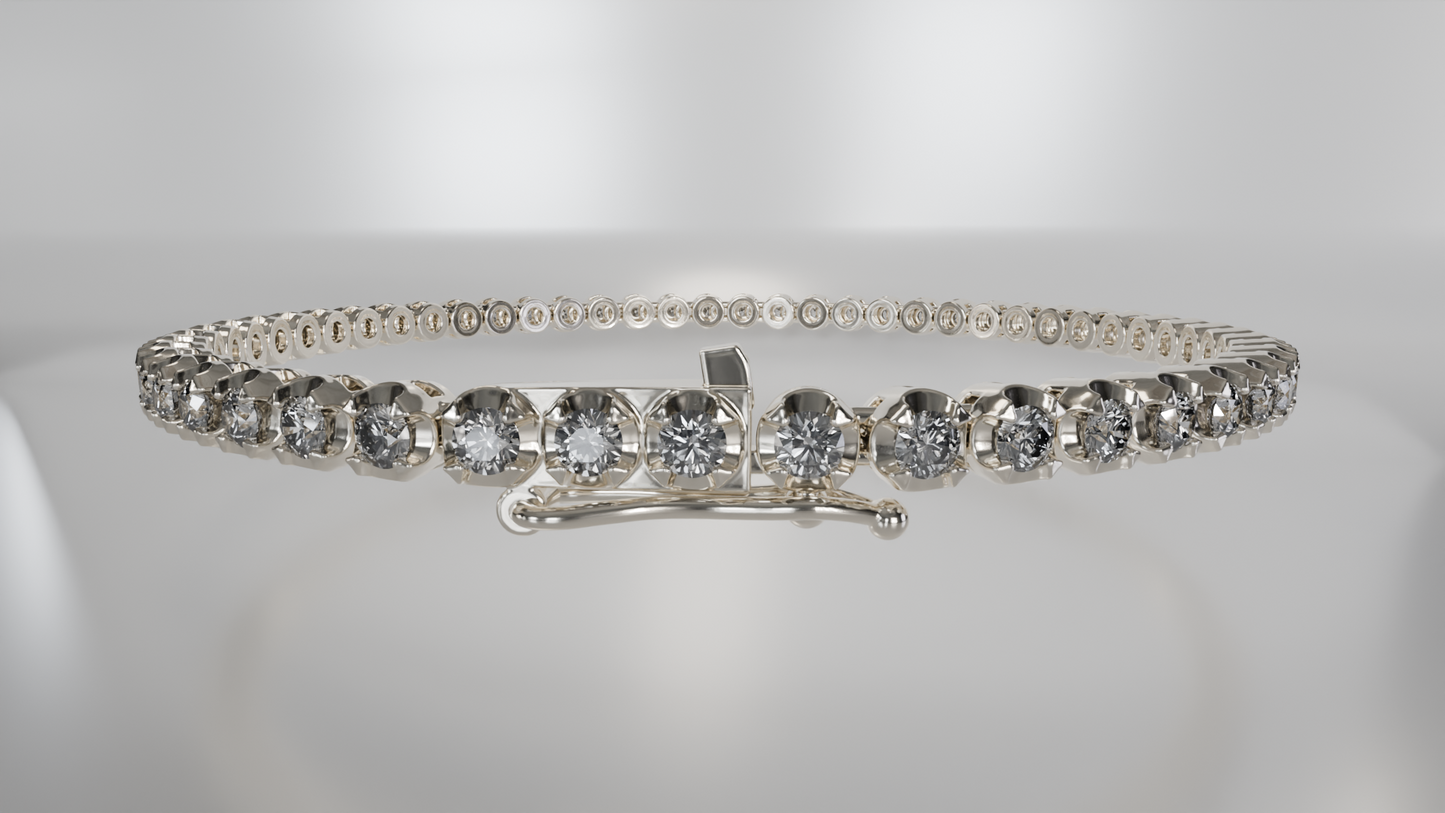 Celestial Spark: Diamond Tennis Bracelet