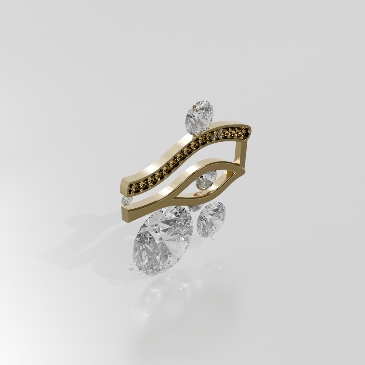 Gold Pendant, yellow left