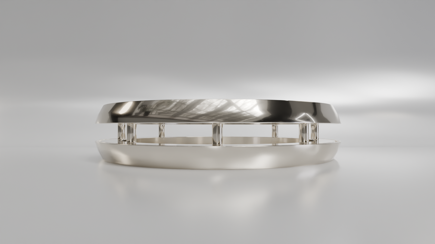 Modern Architectural Men's Gold Wedding Band