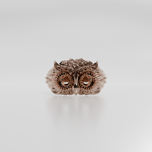 owl ring, rose hero