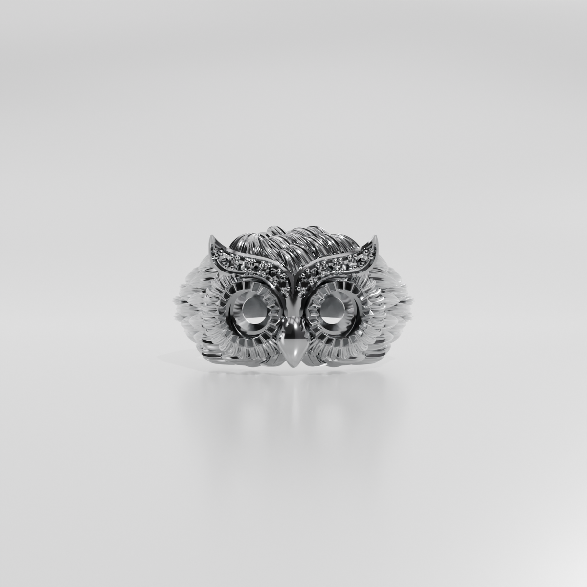 owl ring, white hero