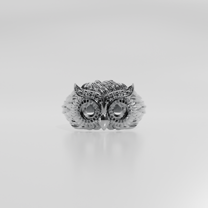 owl ring, white hero