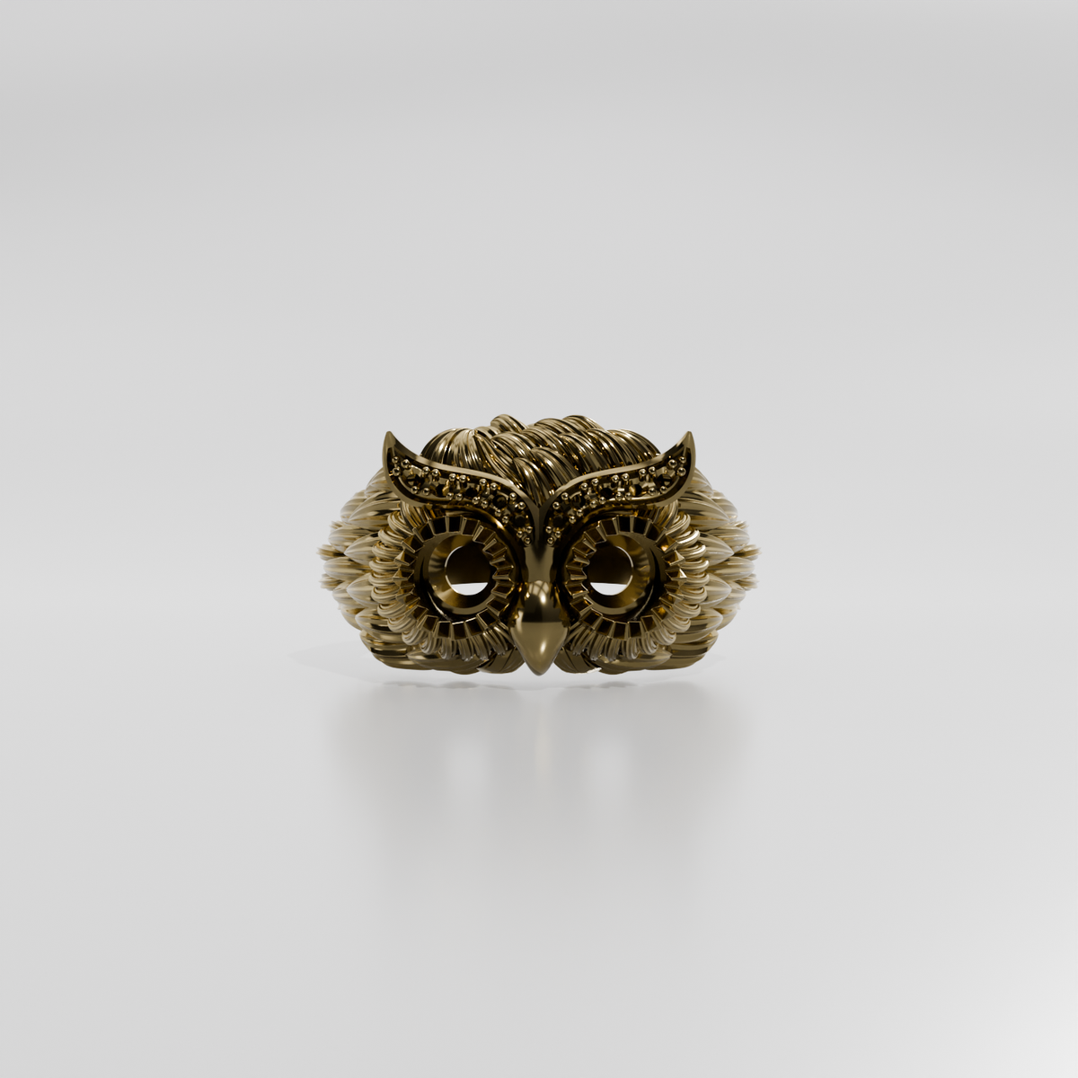 owl ring, yellow hero