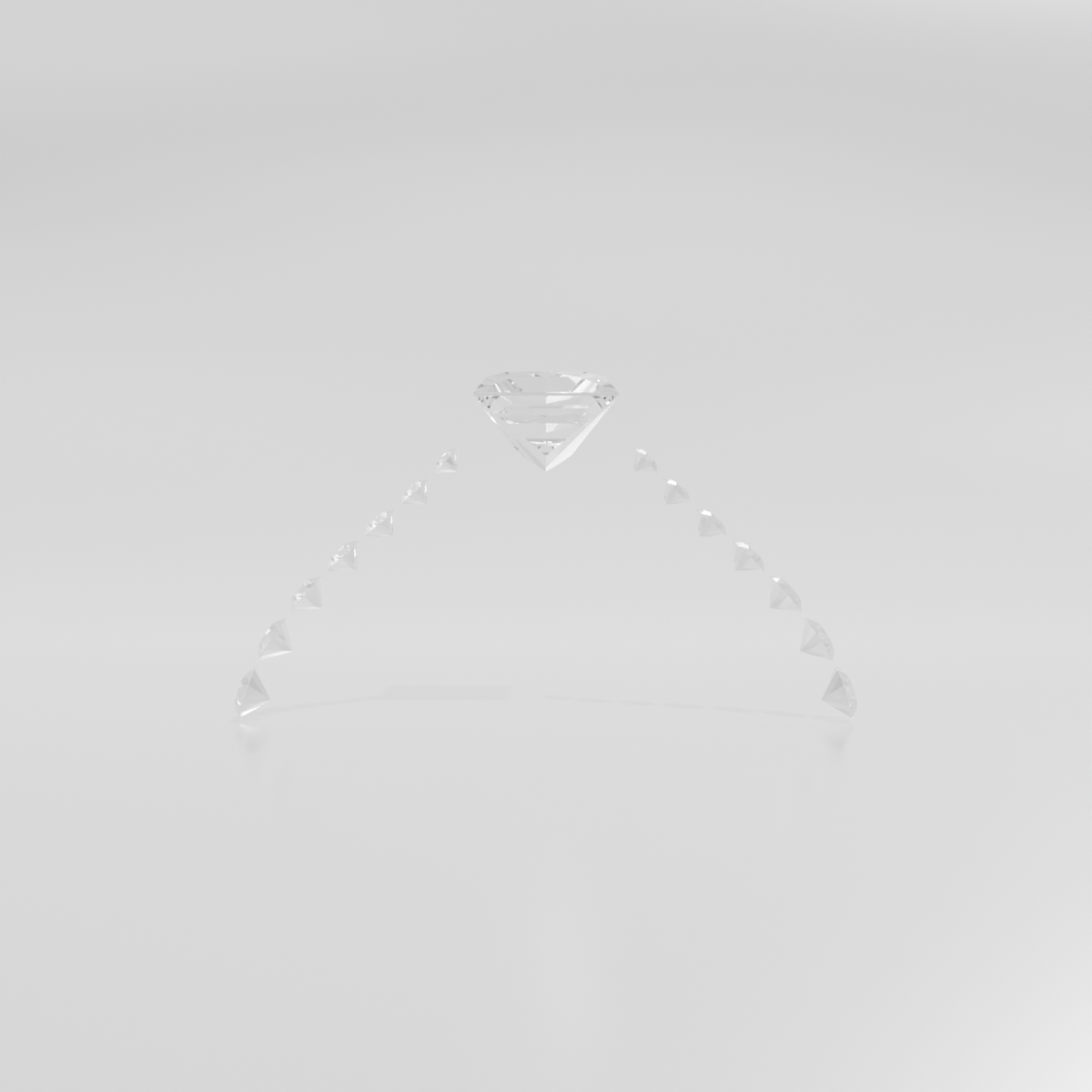 cathedral style princess diamond channel setting ring stl 3d printable, yellow hero