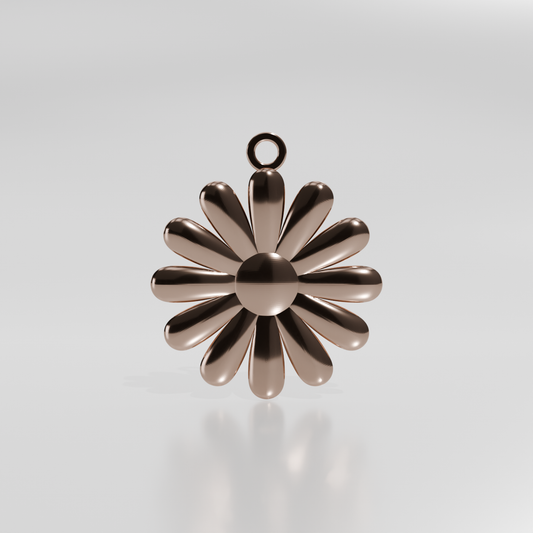 pendant_stl, rose front