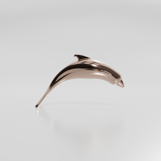 dpolphin pendant, rose front