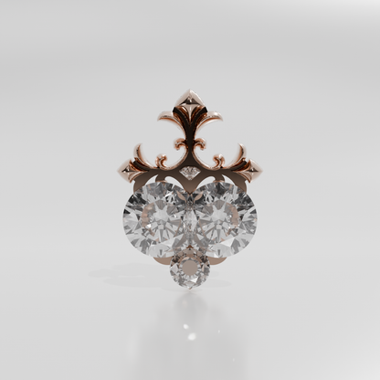 new orleans cross, rose front