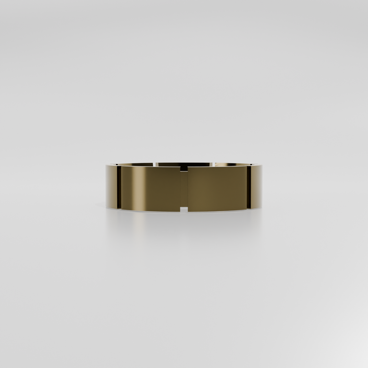 14K Gold Wide Cigar Band - Yellow Gold - Hero