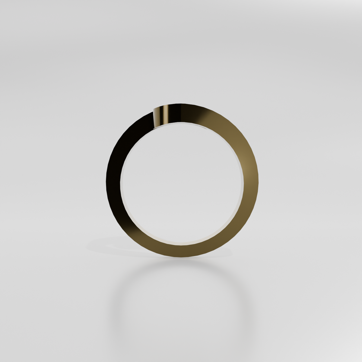 14K Gold Beveled Band Ring - Yellow Gold - Hero