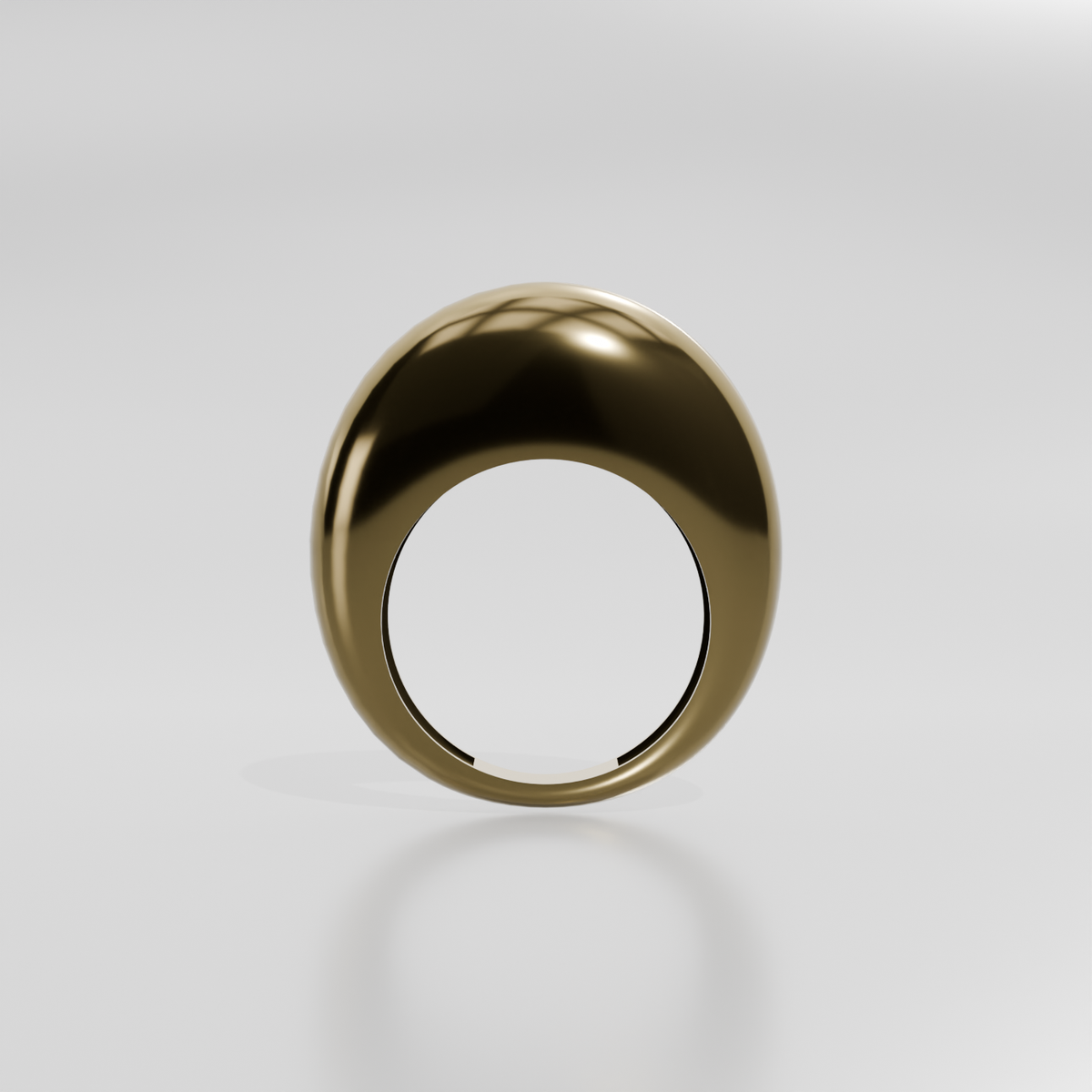 14K Gold Tapered Dome Band - Yellow Gold - Hero