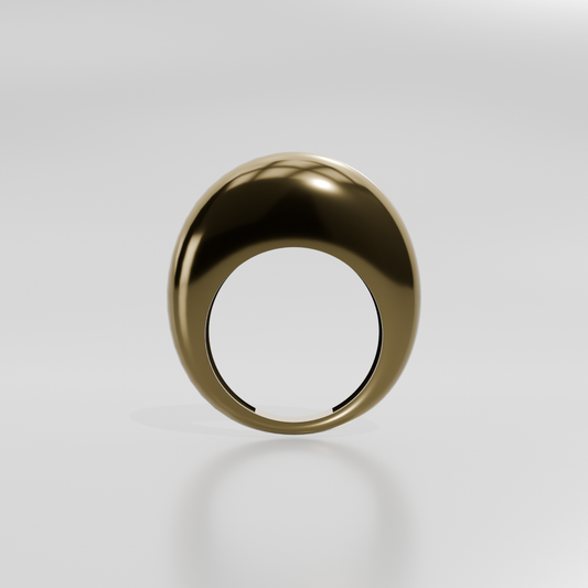14K Gold Tapered Dome Band - Yellow Gold - Hero