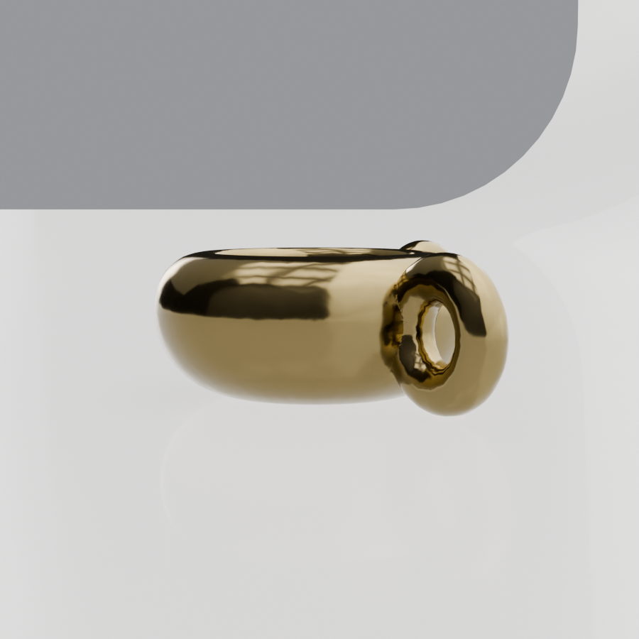 14K Gold Band - No. 80 - Yellow Gold - Side