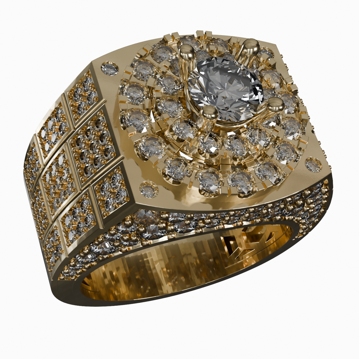 Big Boi Iced Diamond Men's Ring