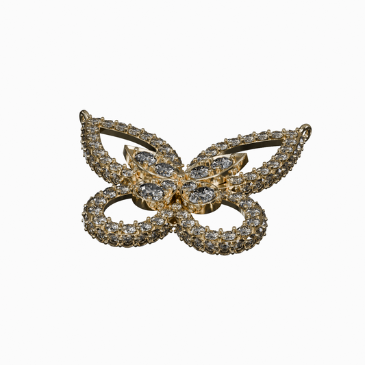Diamond Butterfly Pendant