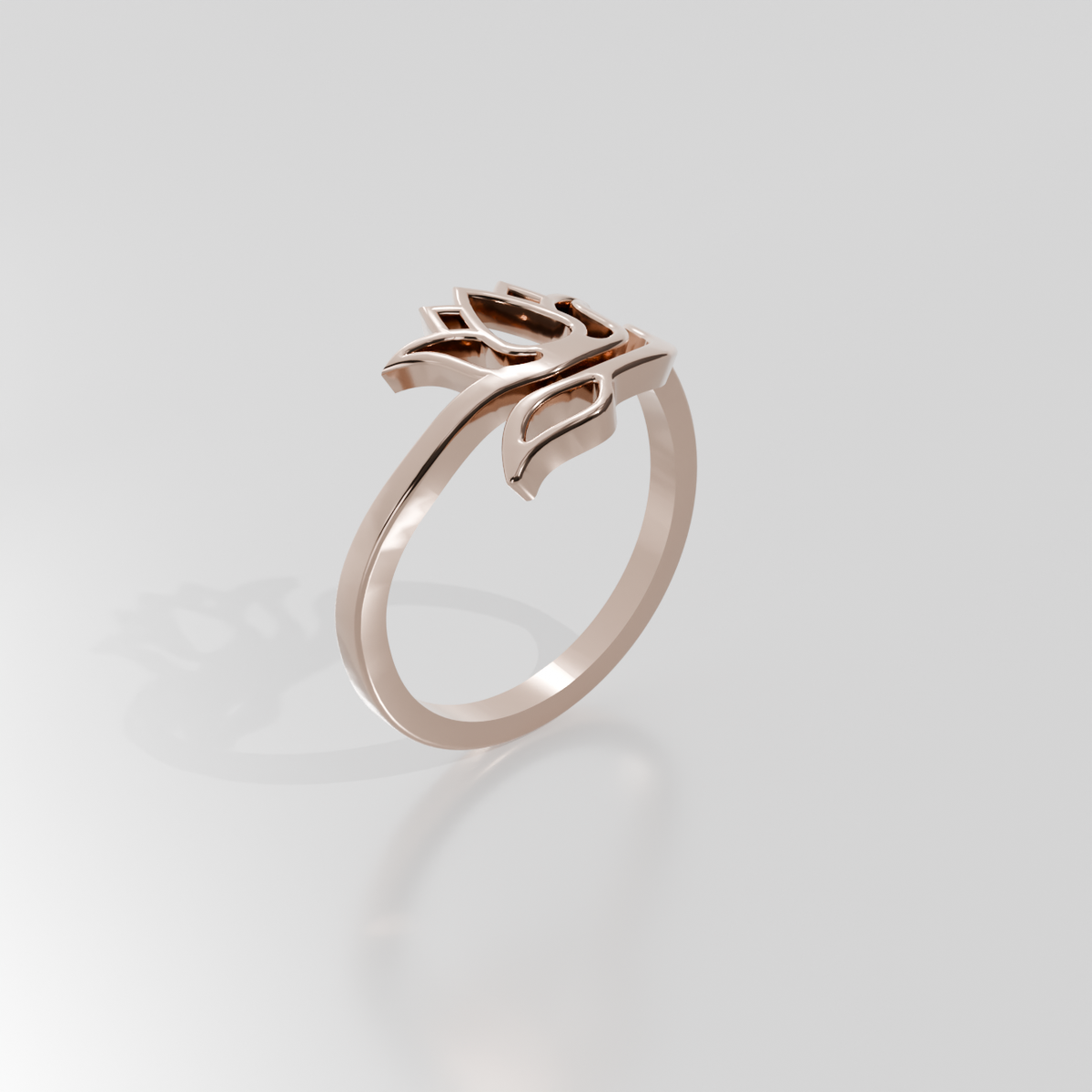Gold pendant Barzi-48, rose gold, left
