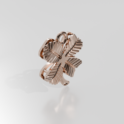 Gold pendant Barzi-5, rose gold, left