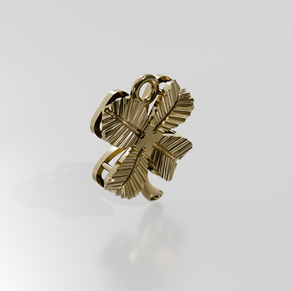 Gold pendant Barzi-5, yellow gold, left