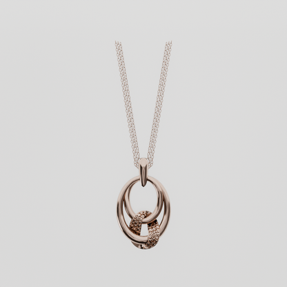 Diamond Knot Pendant - Rose Gold - Flat