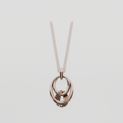 Diamond Knot Pendant - Rose Gold - Hero