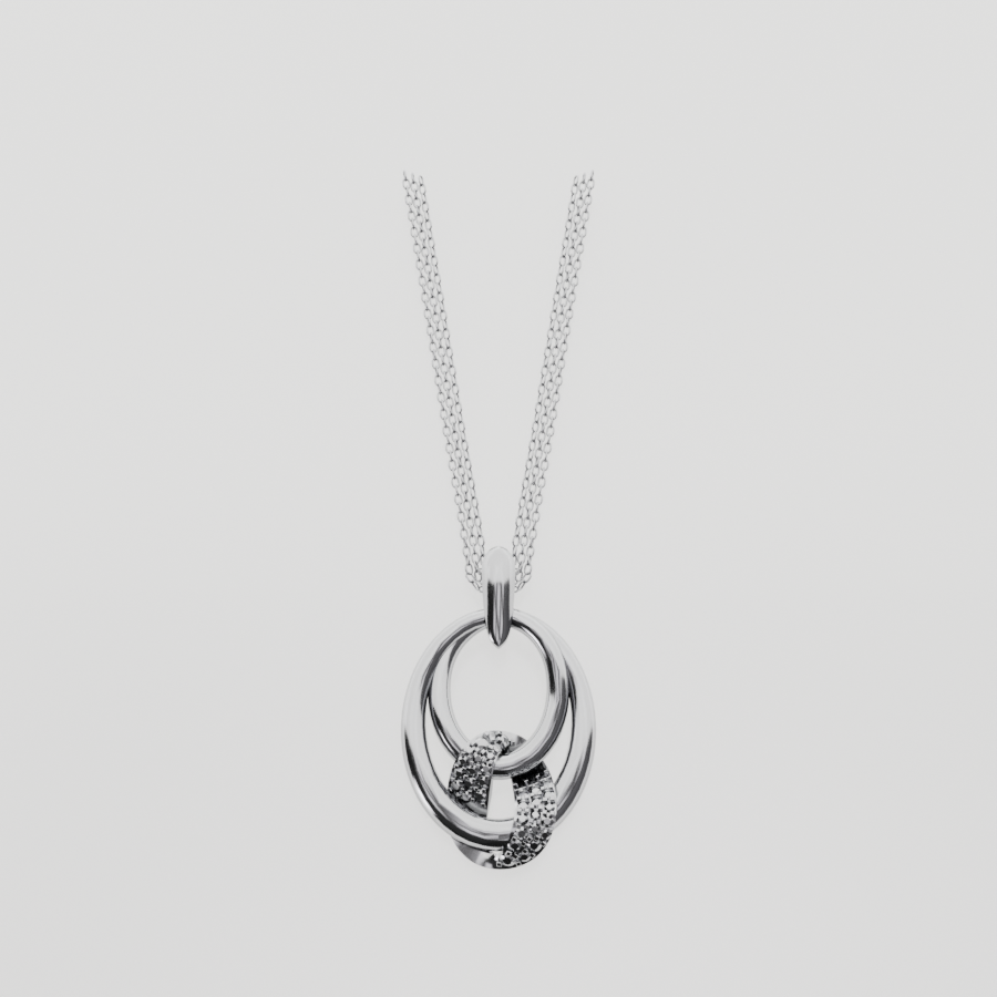 Diamond Knot Pendant - White Gold - Hero
