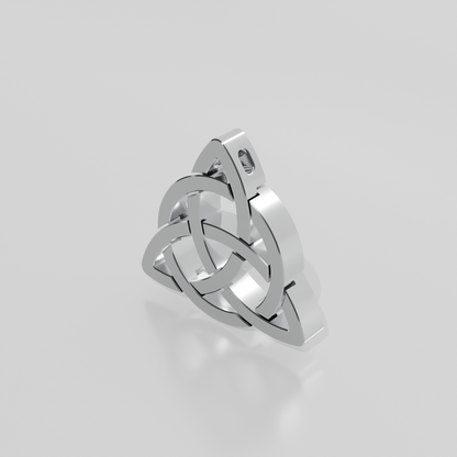 Celtic knot pendant, white gold, right