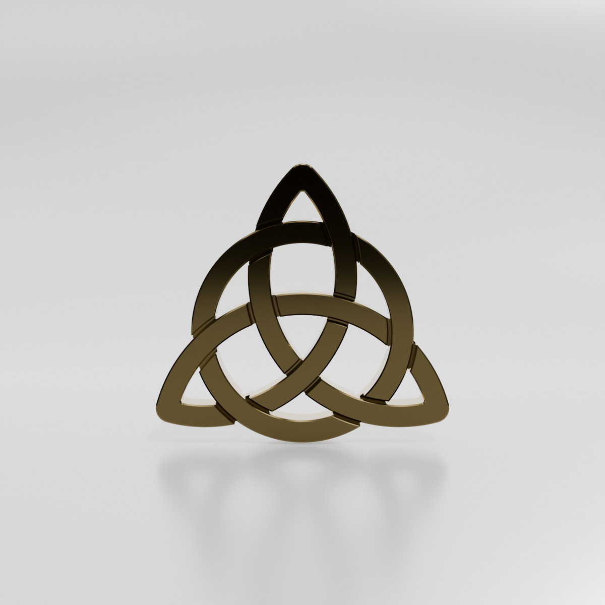 Celtic knot pendant, yellow gold, front
