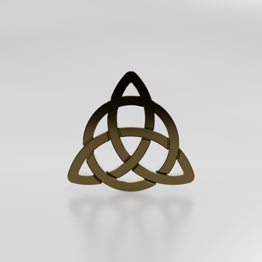 Celtic knot pendant, yellow gold, front